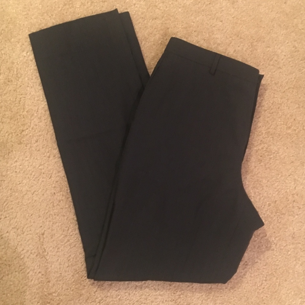 Jos A Bank Black Dress Pants with subtle pinstripe